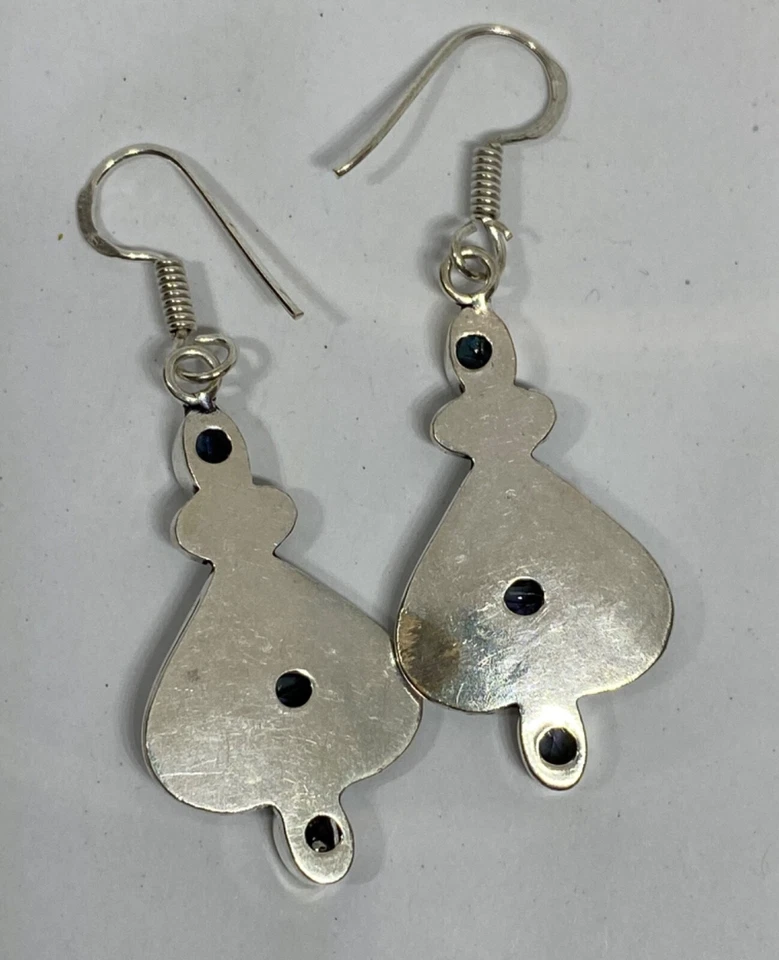 Preciosos pendientes colgantes/gotas de vidrio topacio místico Foto 4 de 4