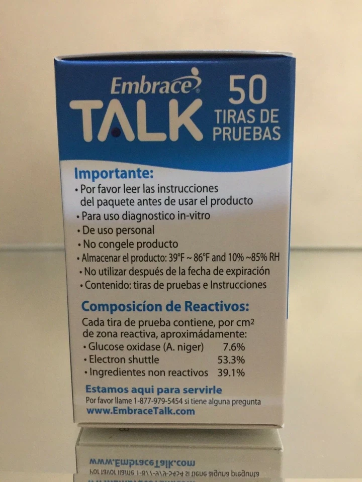 Tiras reactivas de glucosa en sangre Embrace 200 CT. Caducidad 02/2027 Envío gratuito y Foto 4 de 4
