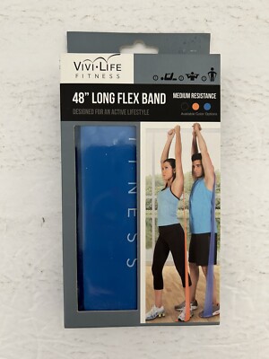48  Vivi Life Fitness Long Flex Blue Band *Medium Resistance*