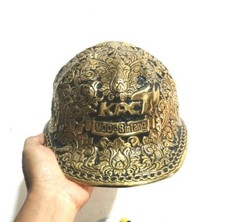 Engraved Brass Hard Hat - Carved Brass Hard Hat