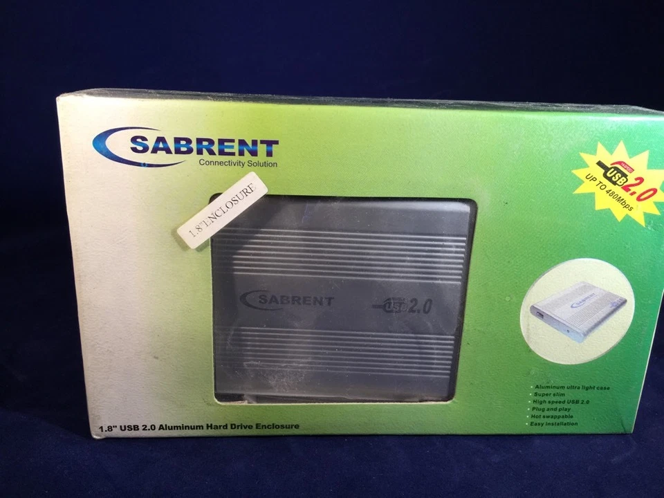 Sabrent sbt-esu18 1.8" USB Aluminum Hard Drive Enclosure IDE PATA - Image 2 of 4