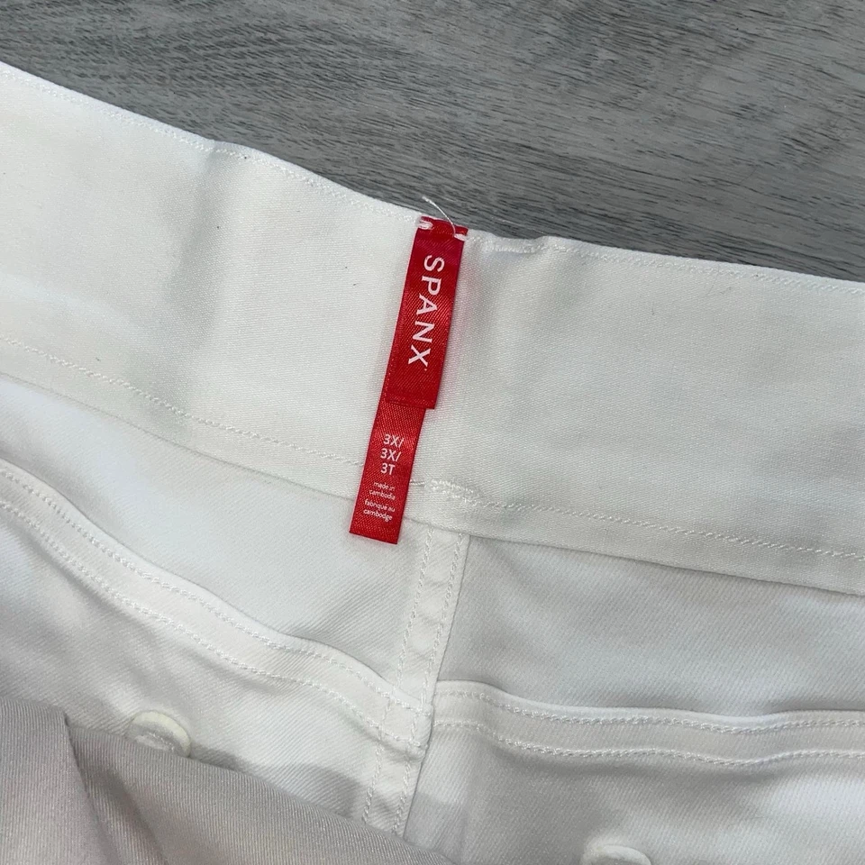 Spanx Shorts 3X Stretch Twill White Pull On Hidden Shaping Slimming 20358R - Image 3 of 4