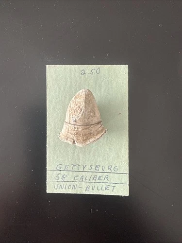 Battle Of Gettysburg 58 Caliber Union Bullet.