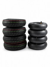 4 x Black Block Mobility Scooter Tyres 3.00-4 (300x4)(260x85) & 4 Innertubes