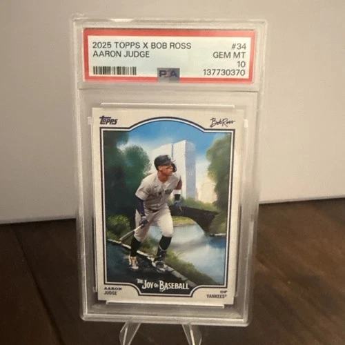 💎 2025 Topps X Bob Ross AARON JUDGE #34 YANKEES PSA 10💎
