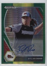 2021 Panini Prizm Draft Picks Green & Yellow Hyper Dylan Dodd #PDP96 Auto s5j