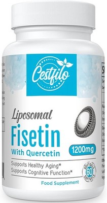 Liposomal Fisetin 1000mg with Quercetin 200 mg 60 Softgels | Hochdosiert 1200 mg