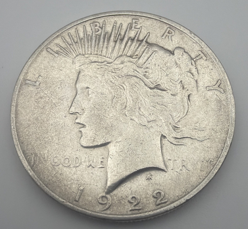 1922 D $1 Silver Peace Dollar B2 Reverse Design W/ Top 50 VAM 7 Tripled Reverse!