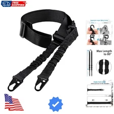 Two Point Traditional Sling with Attachments Mounts, Adjustable Extra Long Ri...