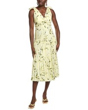 Maison Tara Crinkle Viole Midi Dress Women's