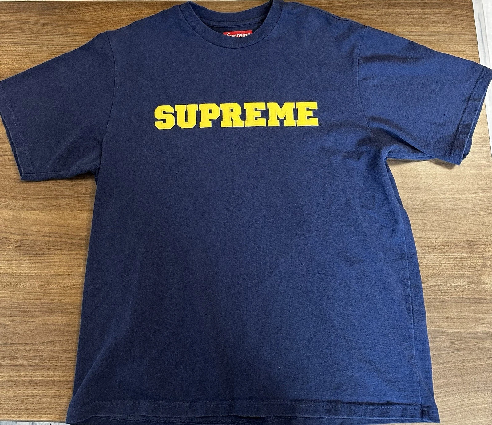 Supreme Tee 23AW COLLEGIATE S TOP L grand COTON marine Michigan 