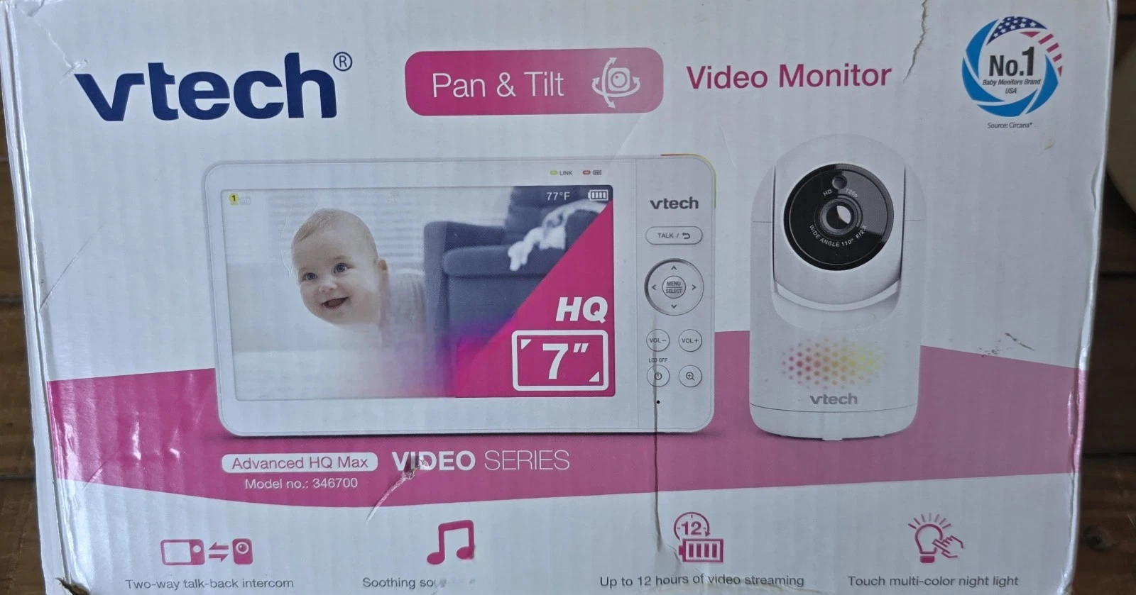 VTech 346700 Pan & Tilt Baby Video Monitor/Nursery Camera Advanced HQ Max White
Opens in a new windo