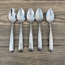 Set 5 Spoons PAUL REVERE Oneida Community Stainless flatware satin Read