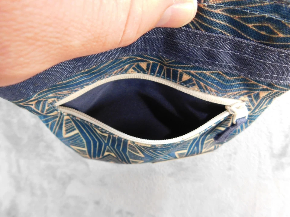 Bolso Bandolera Dakine Jive Mujer Azul Patrón Geométrico Pequeño Cartera S17 Surco Foto 4 de 4