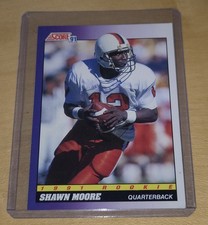 Shawn Moore 1991 Score Rookie Card #577 Virginia Cavaliers Broncos