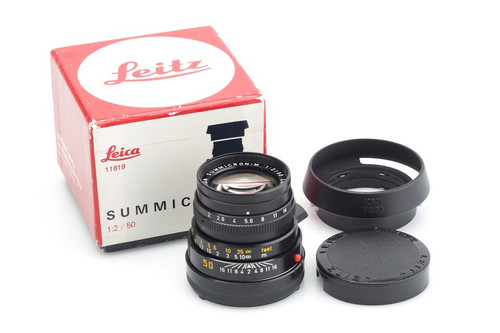 Leitz Leica M Summicron-M 2/50Mm Black 11819 W. Box