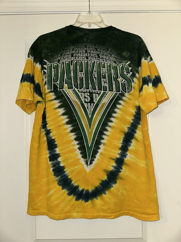 Vintage Green Bay Double Sided Tie Dye Graphic Shirt Men’s XL