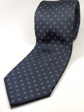 KENNETH COLE - AWEARNESS - 100 Silk Tie Men's Black Blue Gray Necktie NEW