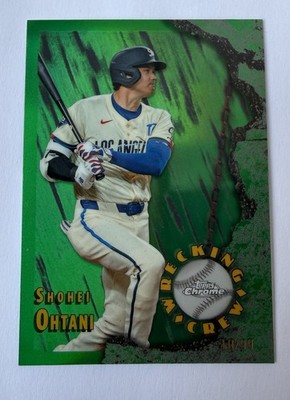 2026 Topps Chrome Baseball Shohei Ohtani Wrecking Crew True Green /99 #WC-2.🔥⚾️