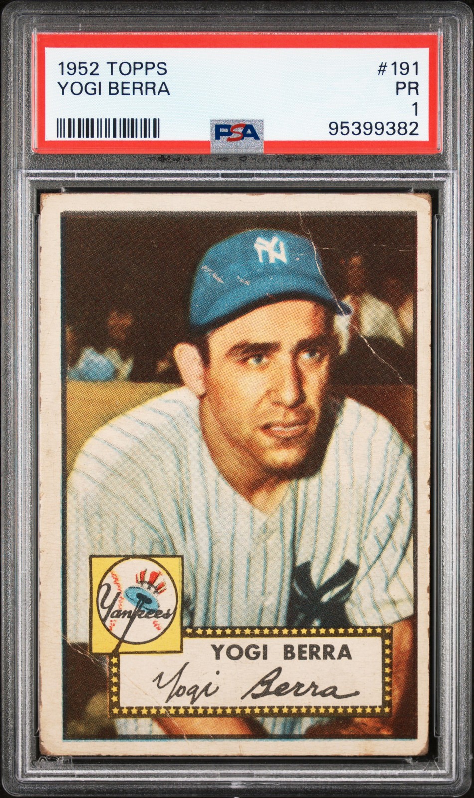 1952 TOPPS #191 YOGI BERRA PSA 1