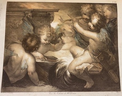 denon lithographie 1820 Ercole Procaccini pinx.  Boilly del.  Cabinet Denon
