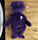 Ty Beanie Babies Princess Purple Bear Plush 1997 Vintage Retired Red Heart Tag