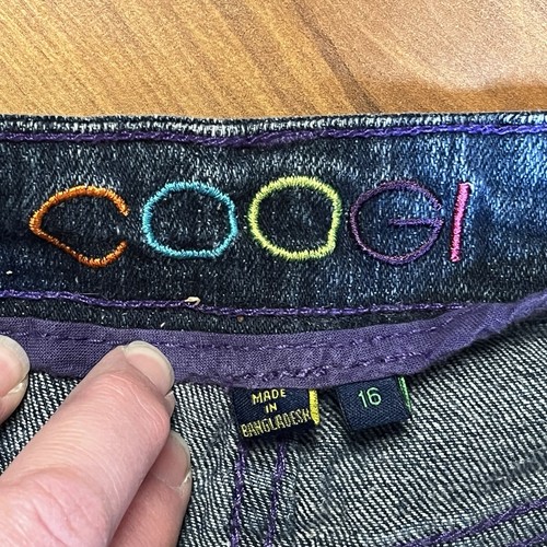 Y2K Coogi Girls Size 16 Youth Denim Jeans Capris VTG - Picture 5 of 14