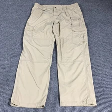 Propper Pants Mens 38x32 Beige Cargo Pockets Double Knee Utility Army Ripstop