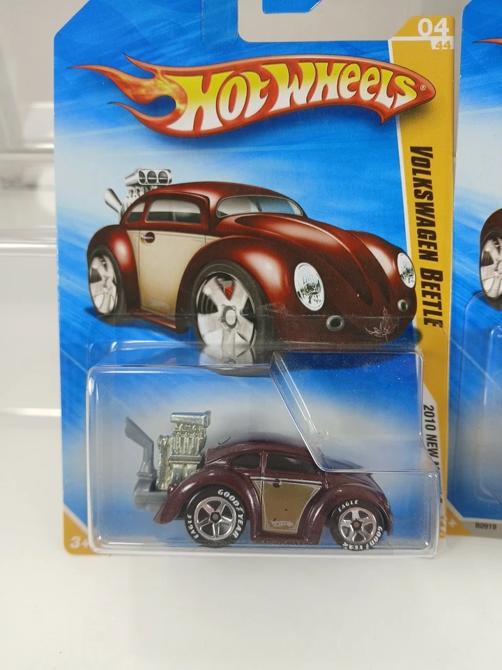 Hot Wheels 2010 nuevos modelos - Volkswagen Beetle lote de 5 nuevos sellados con error Foto 3 de 4
