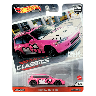 Hot Wheels Premium Modern Classics 1992 Honda Civic EG Hello Kitty