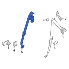 For Nissan Rogue 17-20 Nissan Center Right Outer Seat Belt Lap & Shoulder Belt