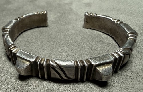 Estate William Spratling Sterling Silver Pyramid Cuff Bracelet Mexico Excellent