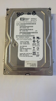 Western Digital 80 GB HDD Caviar Blue SATA 7200 RPM 8MB Cache #WD800AAJS