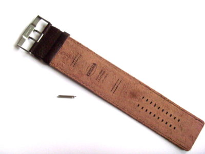 Bracelet De Remplacement Fossil Original - Cuir Marron - Largeur 22mm (Boucle 18mm) - Réf. JR1001 - Neuf Avec Étiquettes