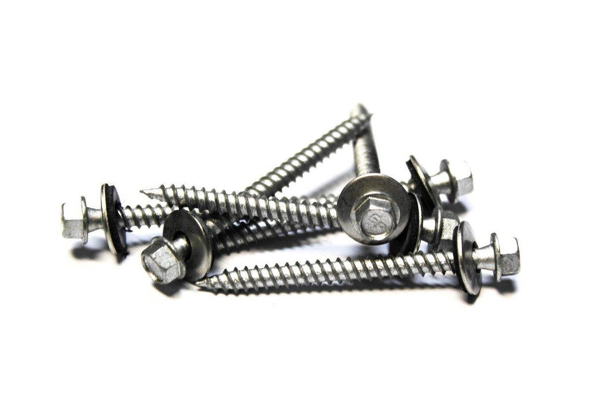 250) 9x1 Hex Head Roofing Screws With Neoprene Washer (Weather