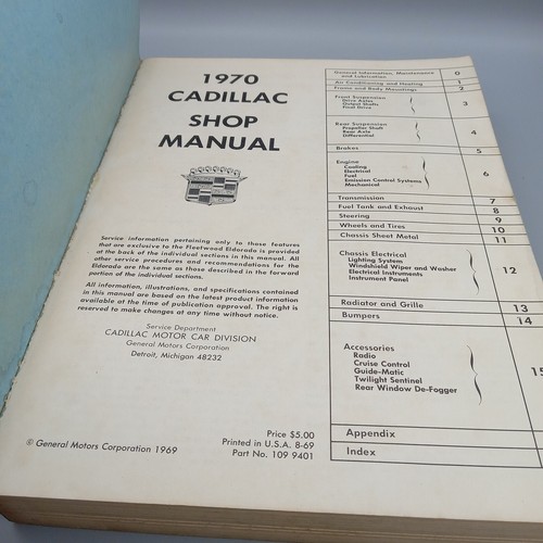 Cadillac 1970 manual de reparación de taller de servicio DeVille Eldorado Fleetwood Calais - Imagen 5 de 6