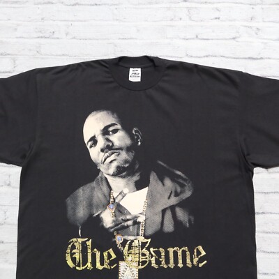 Vintage Y2K The Game Rap Tee Shirt Size M Rhinestone Tour Gunit | eBay
