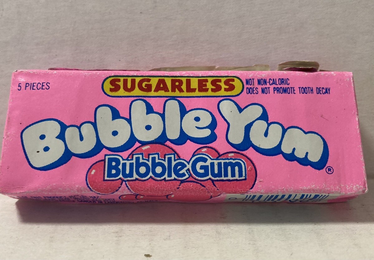 RARE Vintage 1980's Bubble Yum SUGARLESS ORIGINAL Bubble Gum