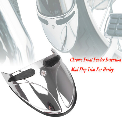 Chrome Fender Extension Mud Flap Trim Narrow For Harley FXST XL FXD FXR 9016