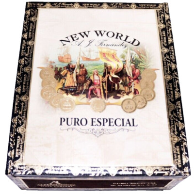 New World Toro Puro Especial Empty Wood Cigar Box 7'' x 6'' x 2.75''