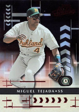 Miguel Tejada Absolute Memorabilia 2001 Baseball Card #140