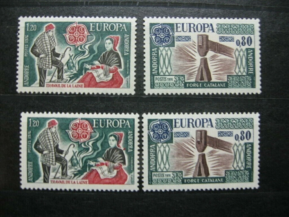 Europa 1976 - ANDORRE 253/4 x2 - Neufs ** sans charniere - C 28€ - PROMO MARS - Photo 1/1