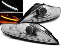Scheinwerfer Paar Ford Mondeo 07-10 Daylight LED Chrom LED Cligno
