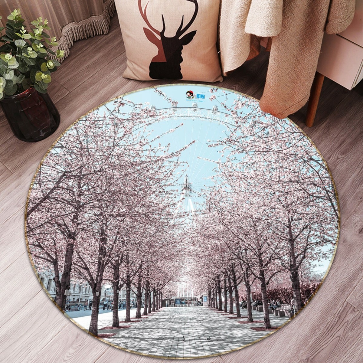 3D Peach Blossom ZHUA541 Game Non Slip Rug Mat Photo Carpet