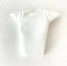 KC-T-WT: 1/12 White Short Sleeve T-Shirt for 6" ~ 7" Body 
