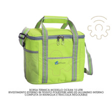 Borsa termica Ocean 15 lt rivestimento in poliestere 600D alluminio interno comp