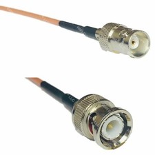RG178 BNC FEMALE to BNC MALE Coaxial RF Pigtail Cable with Black Shrink Tube