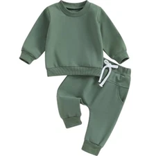 Tiaham Baby Boy/Girl Outfit Fashion Sweatshirt and Sweat Pant Kids Toddler 0-6 m