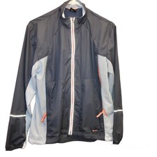 Nike Vintage Y2K Windbreaker Jacket Grey Blue Kid  s Large