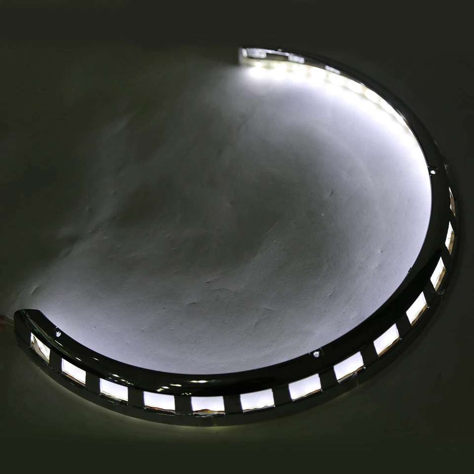 White Light Ring of Fire Brake Rotor Covers Fit For Honda Goldwing GL1800 01-17 - Image 2 of 4